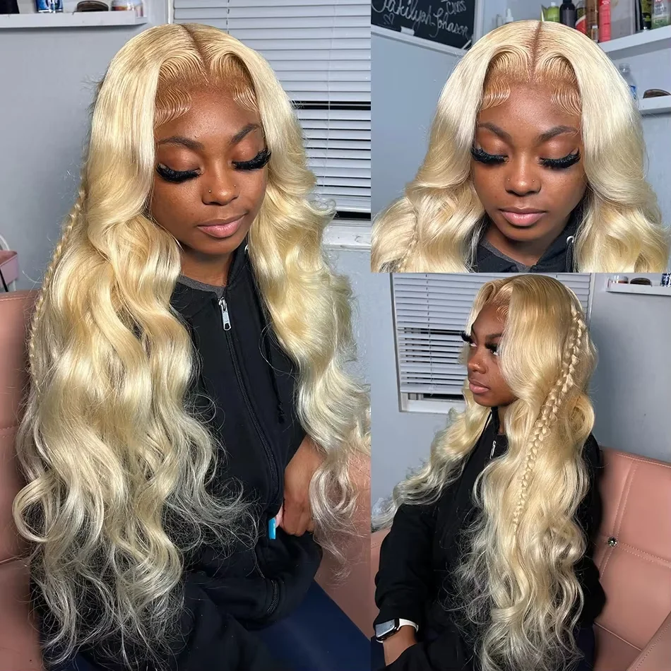 613 Blonde 13x6 Lace Front Wig Human Hair Body Wave Lace Frontal Wigs Human Hair 250% Density Natural Hairline With Baby Hair 3