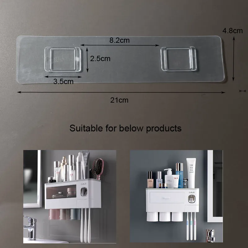 Adhesive Sticker Wall Mounted Toothbrush Holder Bathroom Kitchen Shelf Nail Free No-trace Strong Glue Adhesive Patch self adhesive glue pads