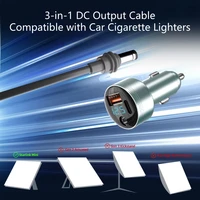 Автомобильное зарядное устройство 3 в 1 для Starlink Mini с DC 5521 USB-C QC 3.0, 3 порта, поддержка быстрой зарядки PD с кабелем постоянного тока 16AWG — изображение 2