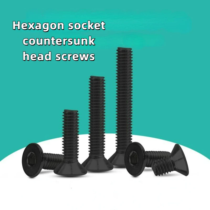

1-100 шт. DIN7991 M2 M2.5 M3 M4 черный 304 Шестигранная розетка из нержавеющей стали плоская потайная стандартная болт