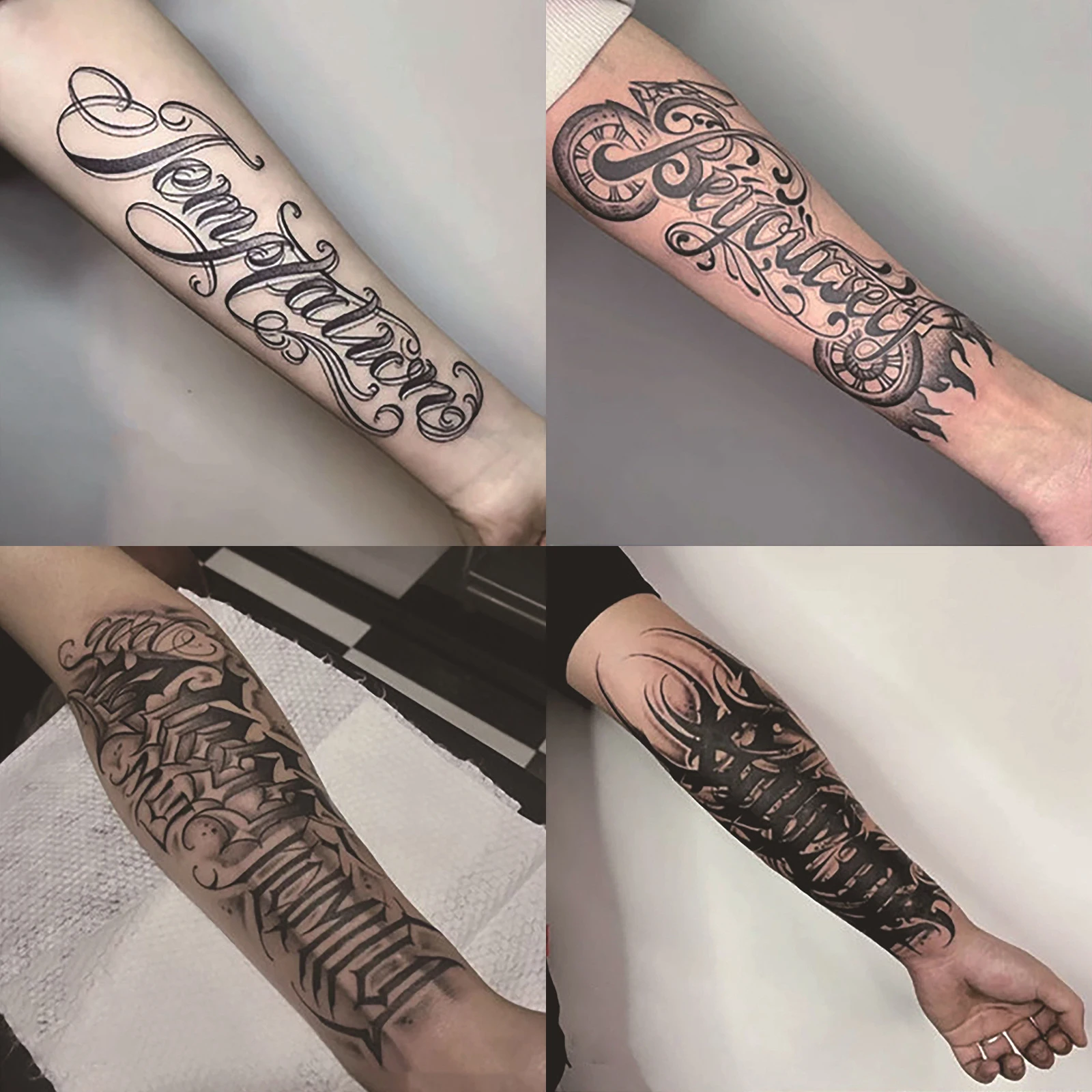 Faux Tatouage Homme Manches UV Tatouage Temporaire Protection