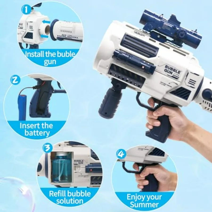 Kids Bubble Machine Blaster 4