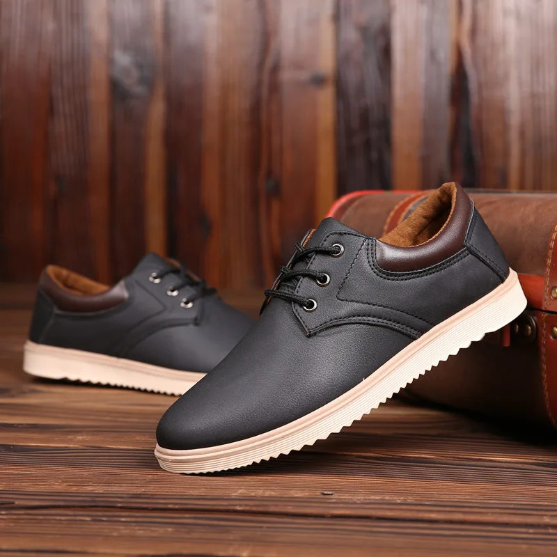 Men Leather Casual Shoes Platform Brand Comfortable Flat Shoes for Men Trendy Men Sneaker 2023 Oxfords Shoes Zapatos De Hombre 4