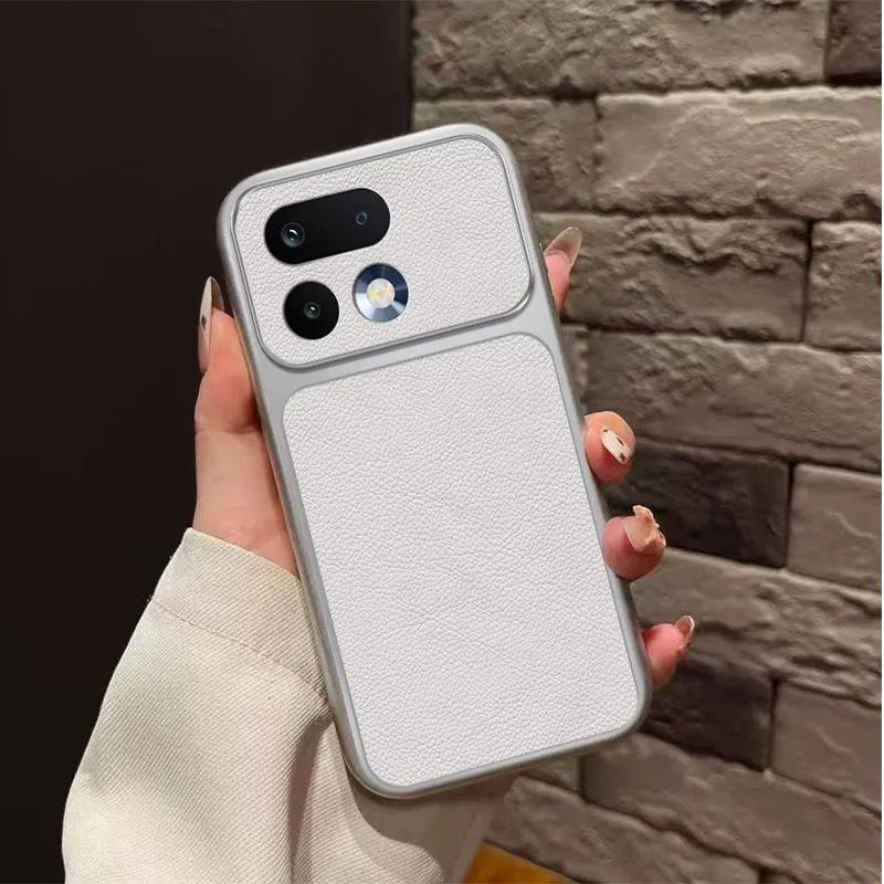 Lychee Texture Leather Matte Camera Lens Protection Case - Silicone Cover