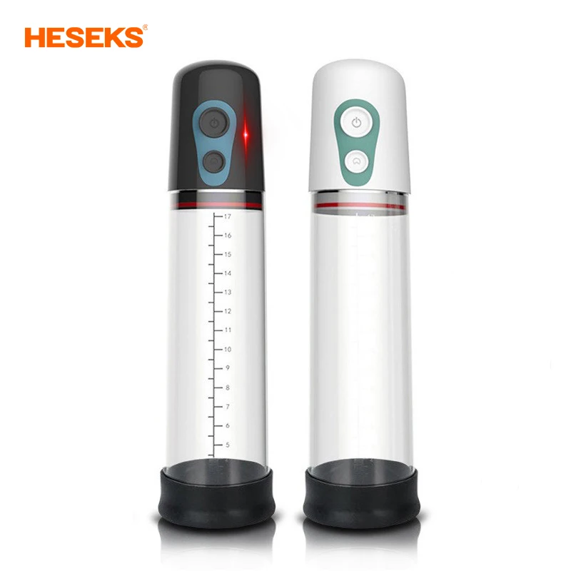 Penis Pump HESEKS Electric Sex Toys for Men Male Masturbator Penis Extender Penile Vacuum Pump Enlargement Enhancer 18+
