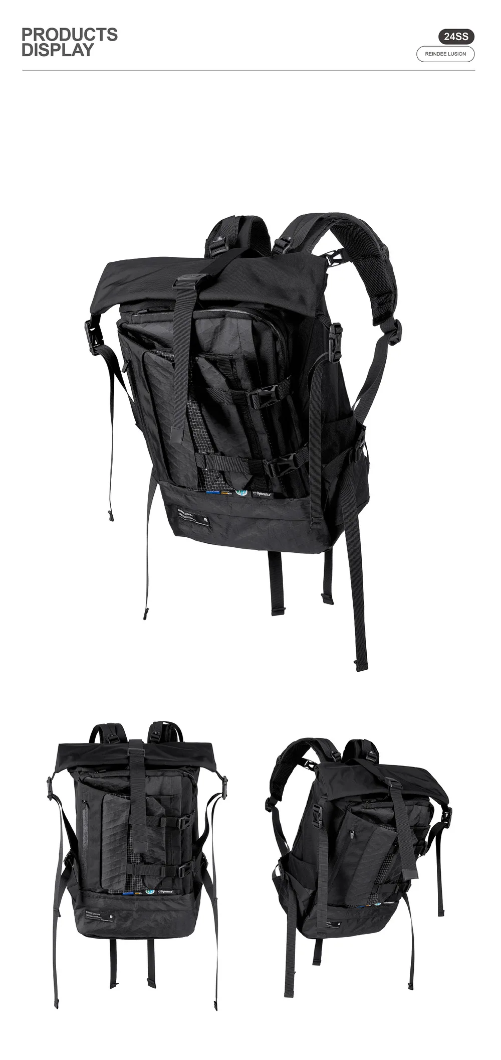 Reindee Lusion 24ss FP01 Multifunctional backpack combined materials xpac cd hard shell techwear accessories edc carrier