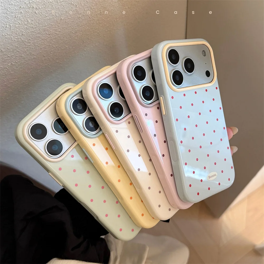 Vibrant Polka Dot Shockproof Phone Case - Colorful Protective Back Cover