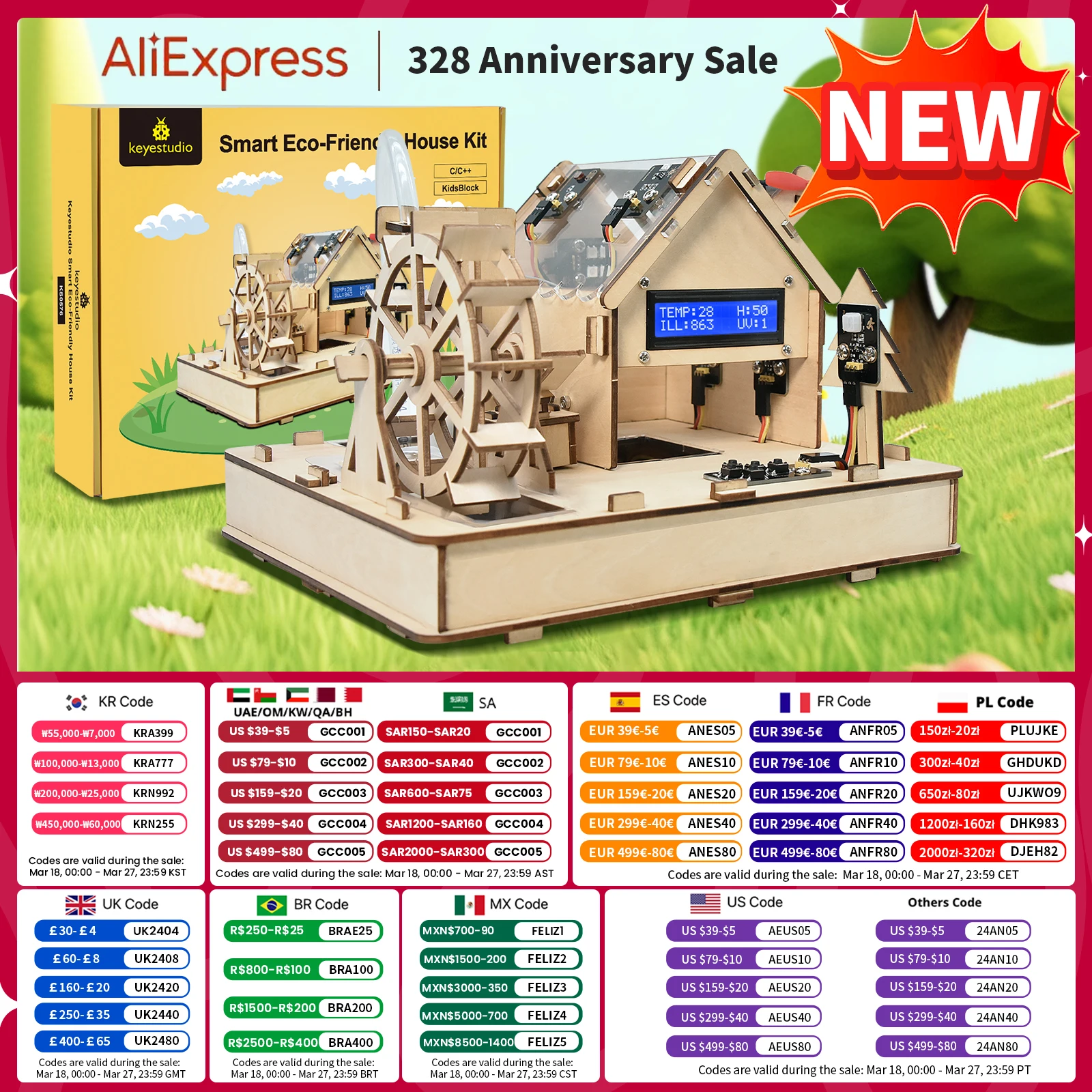 Keyestudio Smart Eco-Friendly House Starter Kit Per Arduino Support C ++ Programmazione Apprendimento Kit Elettronico Fai Da Te