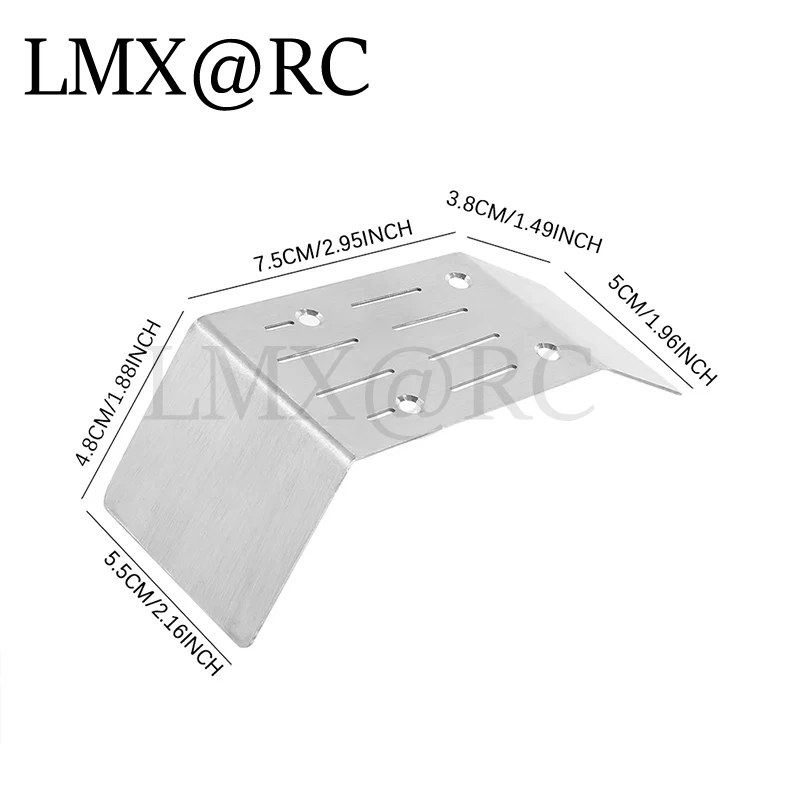 LMX RC Stainless Steel Front and Rear Chassis Armor Protector for ARRMA Gorgon Monster Truck 1/10 2WD RC Car Upgrade Parts