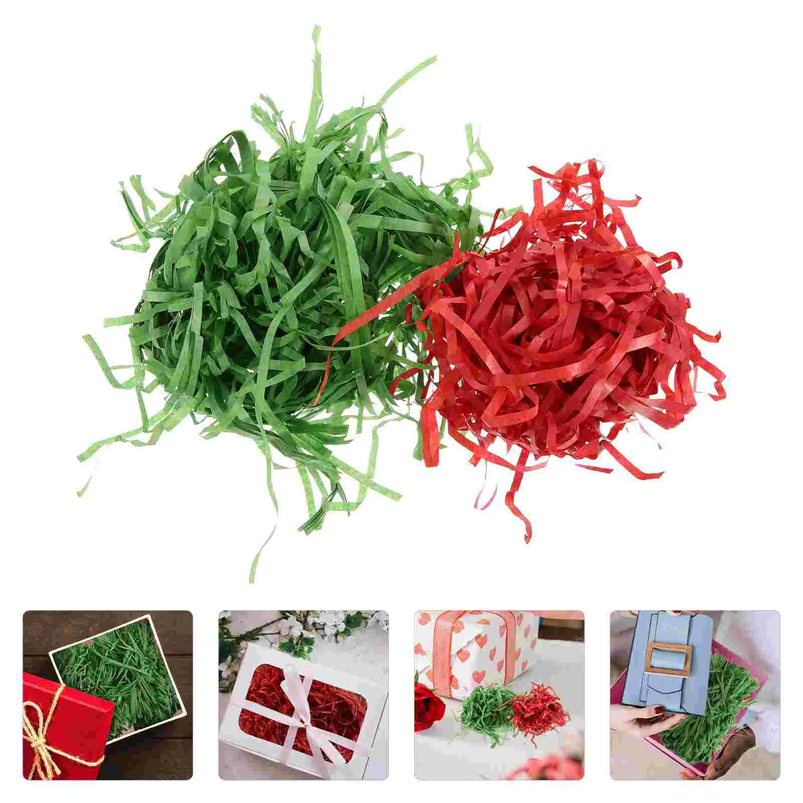

Raffia Paper Shreds Red Green Crinkle Cut Paper Shredded Paper Filler Gift Wrapping Paper Box Filling Craft Bedding Cushion