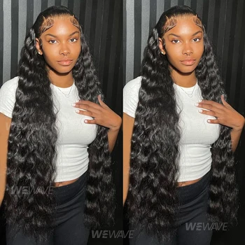Curly Deep Wave Frontal Wig 13X6 Hd Lace Frontal Wig 30 40 Inch 13X4 Water Wave Lace Front Human Hair Wigs 250 Density 1