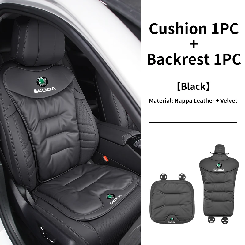 Luxurious Velvet Leather Car Seat Cushion and Backrest Cover Accessories