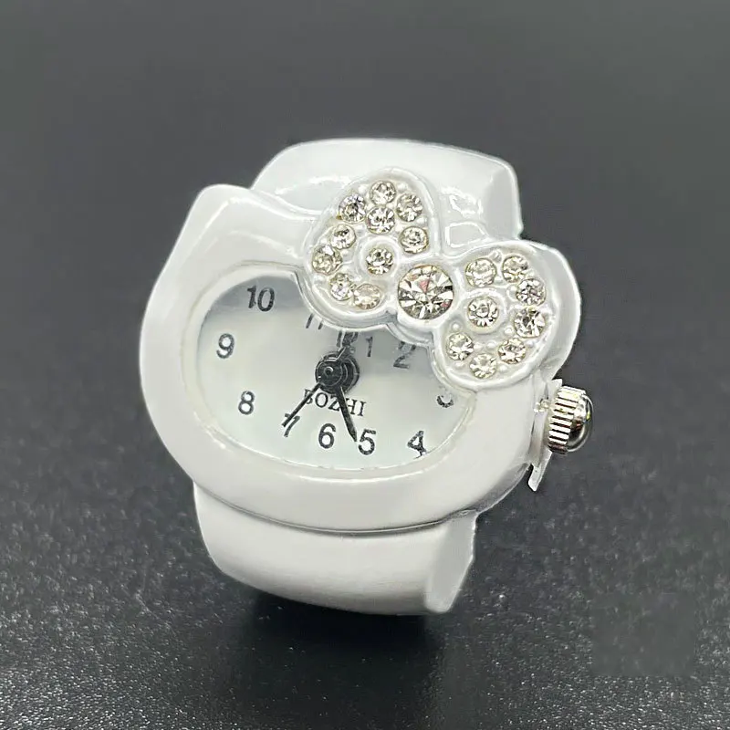 Finger Watch Ring Cartoon Mini Watches Elastic Strap Anime Ring Jewelry Clock Quartz Watch Girls Finger Watch Ring Finger Ring