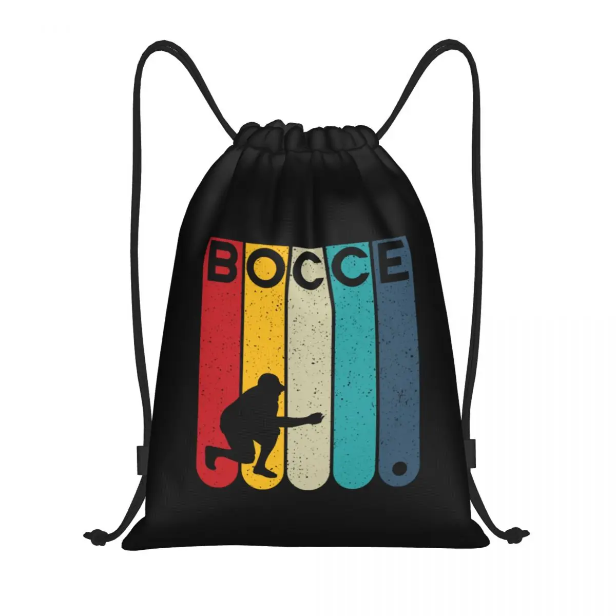 Bocce Player Retro Design - Bocce Petanque Boule Borse Con Coulisse Borsa Da Palestra Hot Light