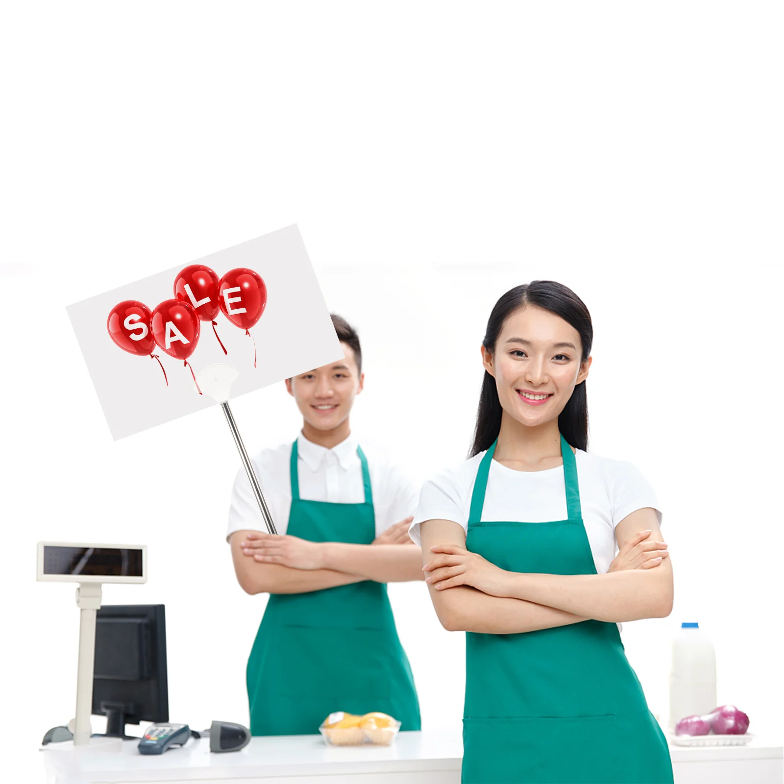 

Handheld Sign Rod Sports Meetings Exhibition Welcome Sign Holder Stainless Steel Sign Holder Rod