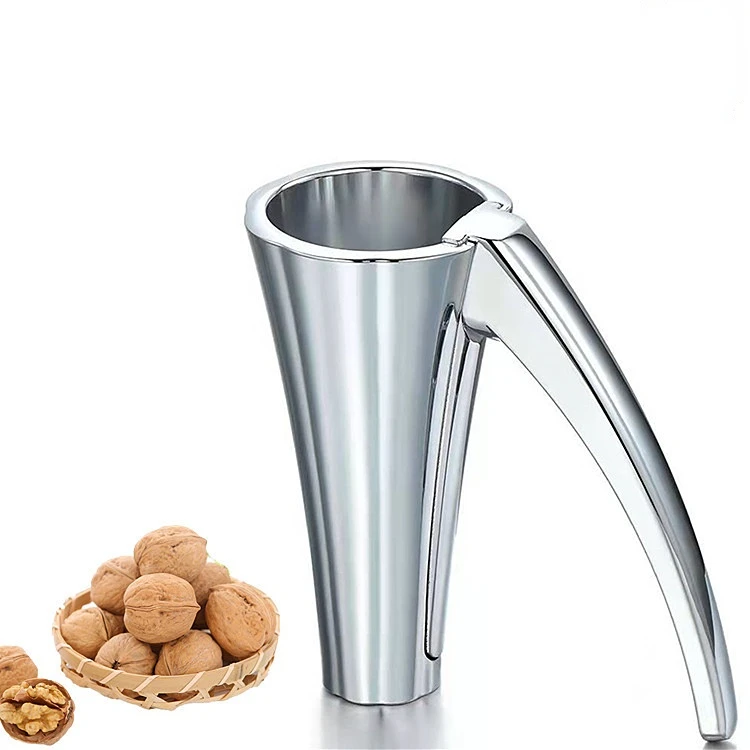 

Zinc Alloy Pecan Nut Cracker Walnut Nutcracker Pine Cascanueces Sheller Funnel Frosted Grips Pliers Clamp Kitchen Tool