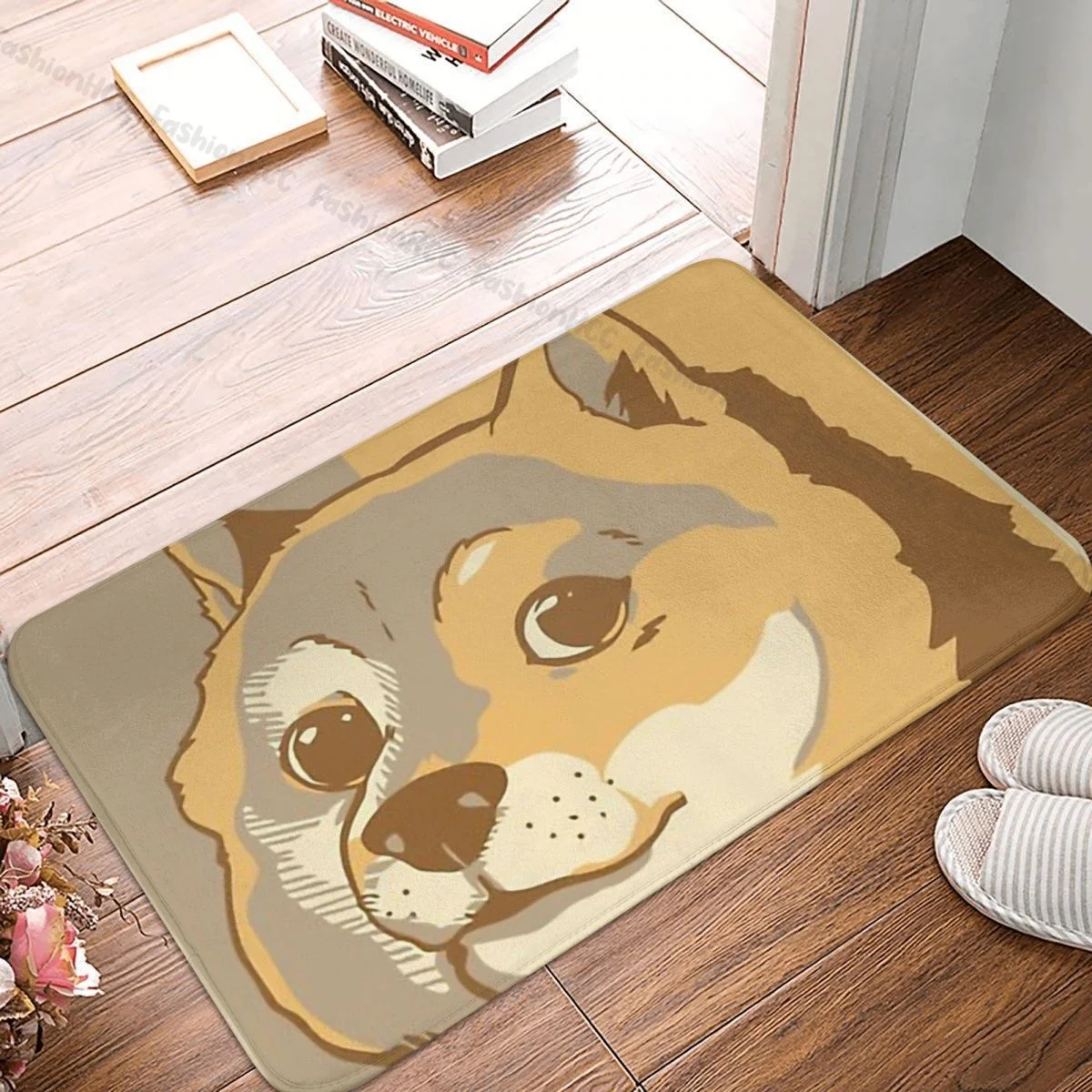 Dogecoin Bitcoin Bath Tappeto Antiscivolo Wow Flanella Mat Porta D'Ingresso Zerbino Home Decor Tappeto