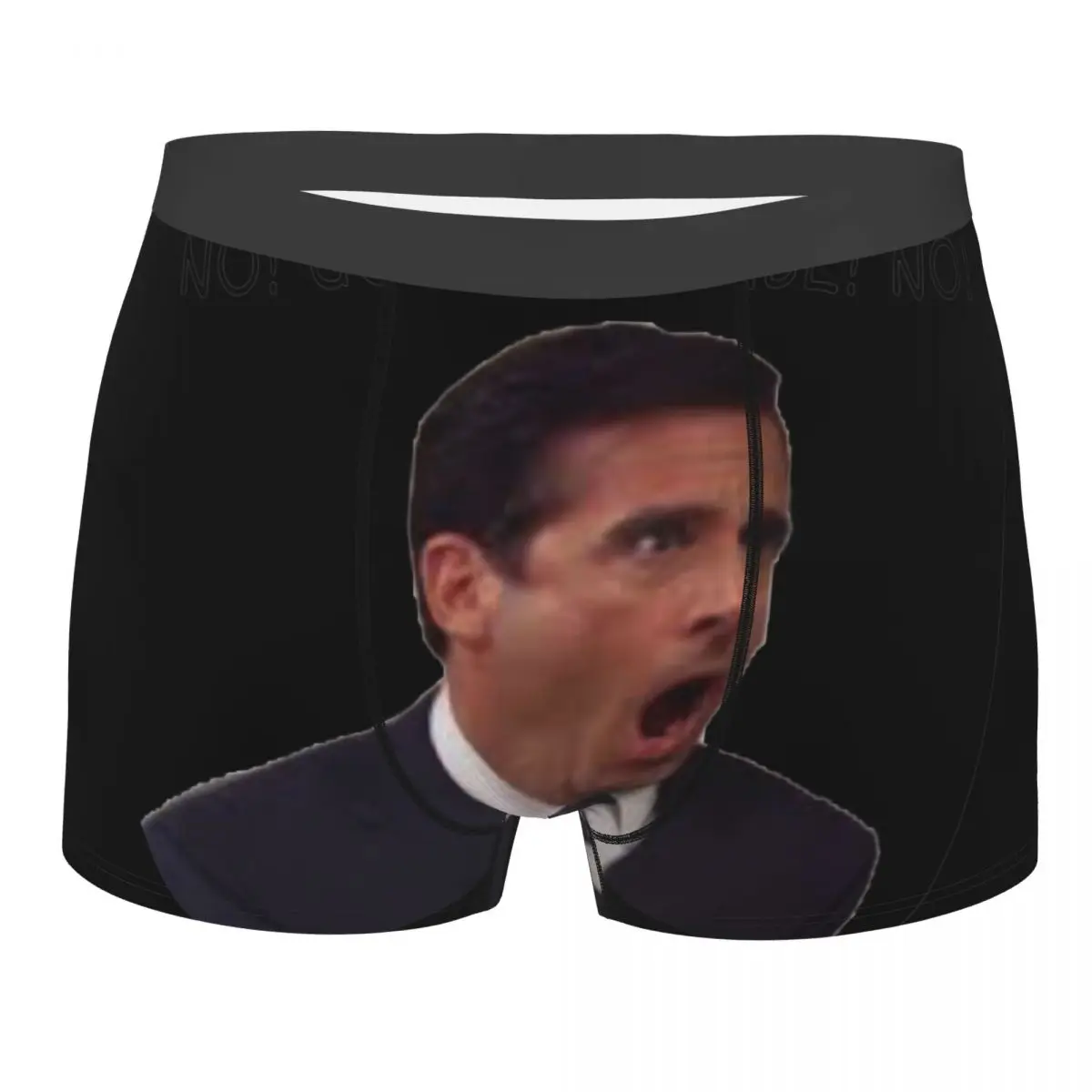 

Men The Office Quote NO GOD PLEASE NO Underwear Funny Boxer Shorts Panties Homme Breathable Underpants S-XXL