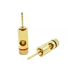 Copper Gold-Plated 2mm Pin Banana Plug Adapter Straight Pin Banana Terminals Speaker Plugs Wiring Connector 2