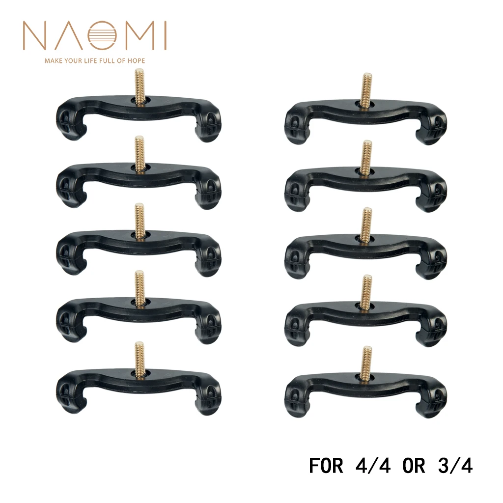 NAOMI 10PCS Violin Shoulder Rest Feet For 3/4 4/4 Black Violin Shoulder Rest Feet Legs Violin Parts & Accessories New