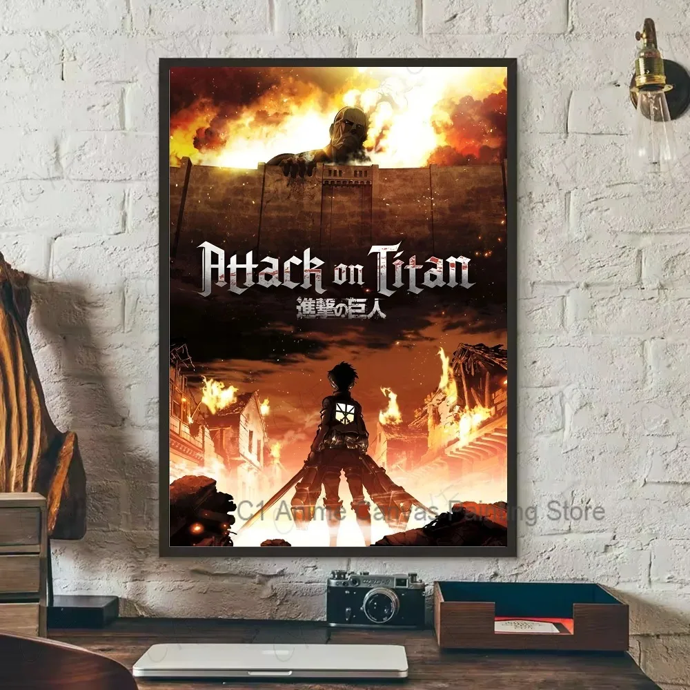 Attack on Titan Canvas Art Poster - Coffee House Bar Room Wall Decor