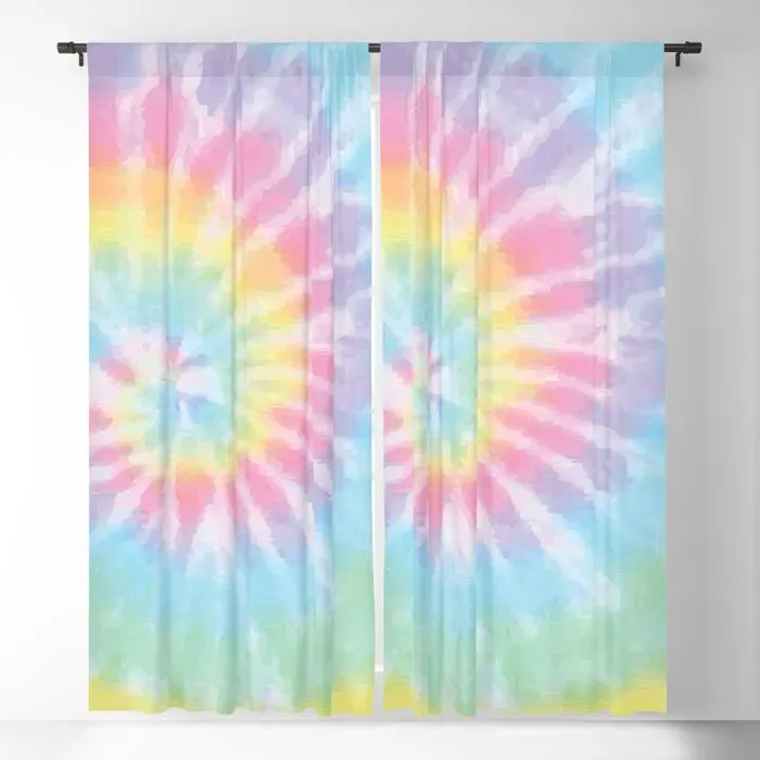 

Pastel Tie Dye Blackout Curtains 3D Print Window Curtains For Bedroom Living Room Decor Window Treatments