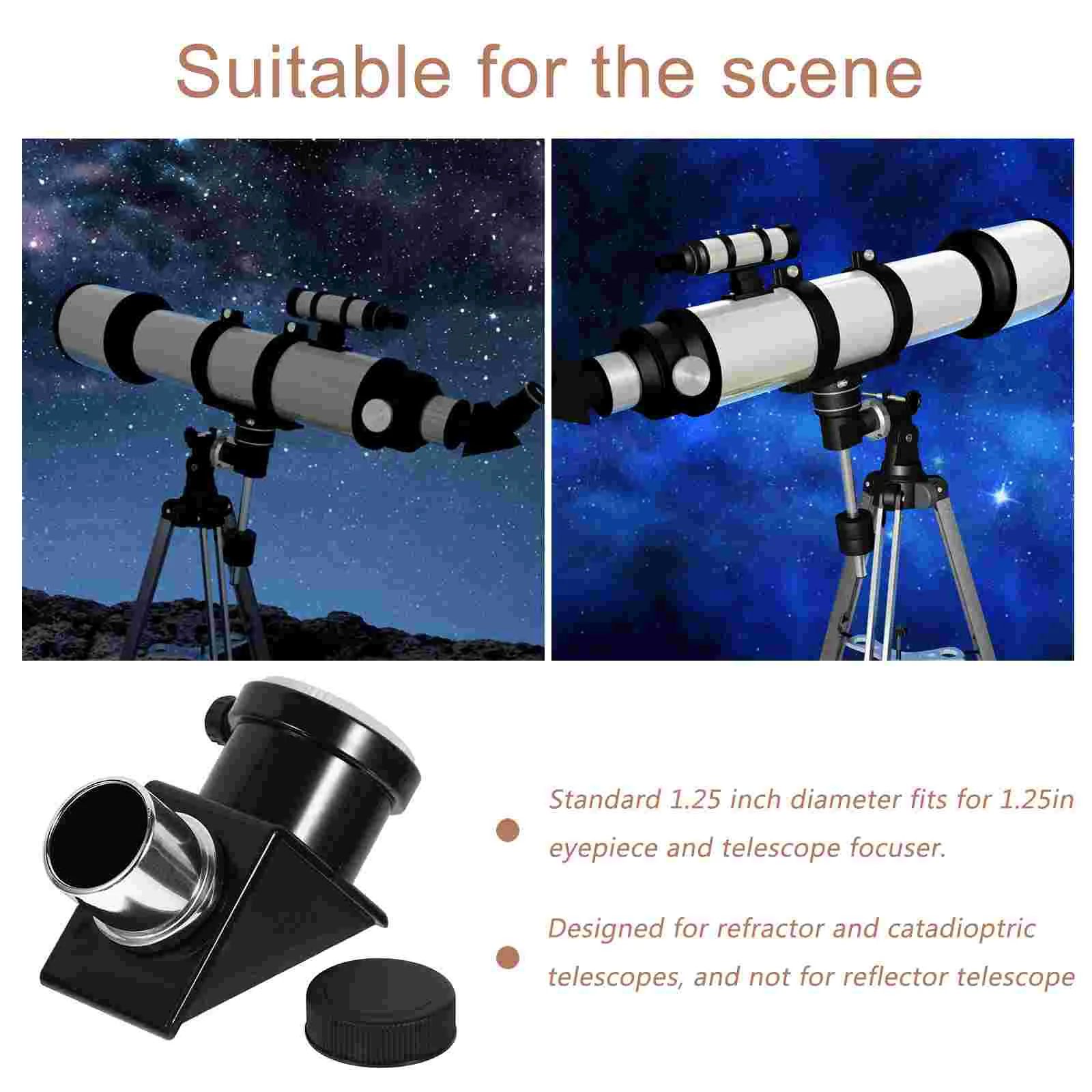 Optical Mirror Telescope 90 Degree Diagonal Plastic Dielectric 90° 4