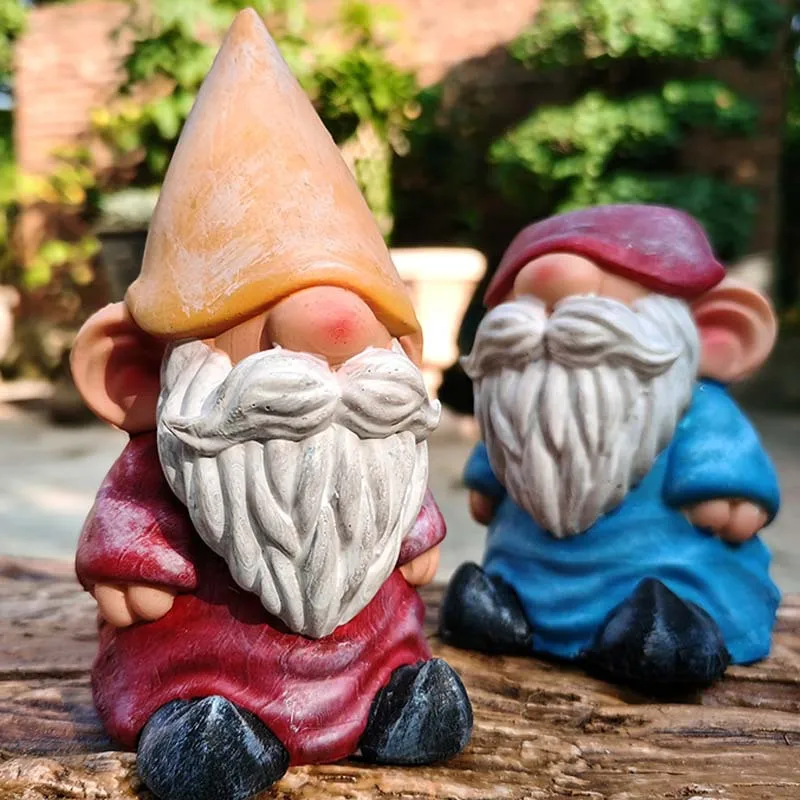 

Cute Elf Dwarf Decorative Figurines Garden Gnomes Statue Crafts Outdoor Elf Miniature Dwarf Patio Home Decoration Accessories