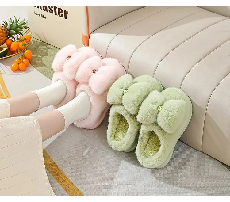Chunky Plush Non-Slip Indoor Fluffy Slippers for Women - true deals club