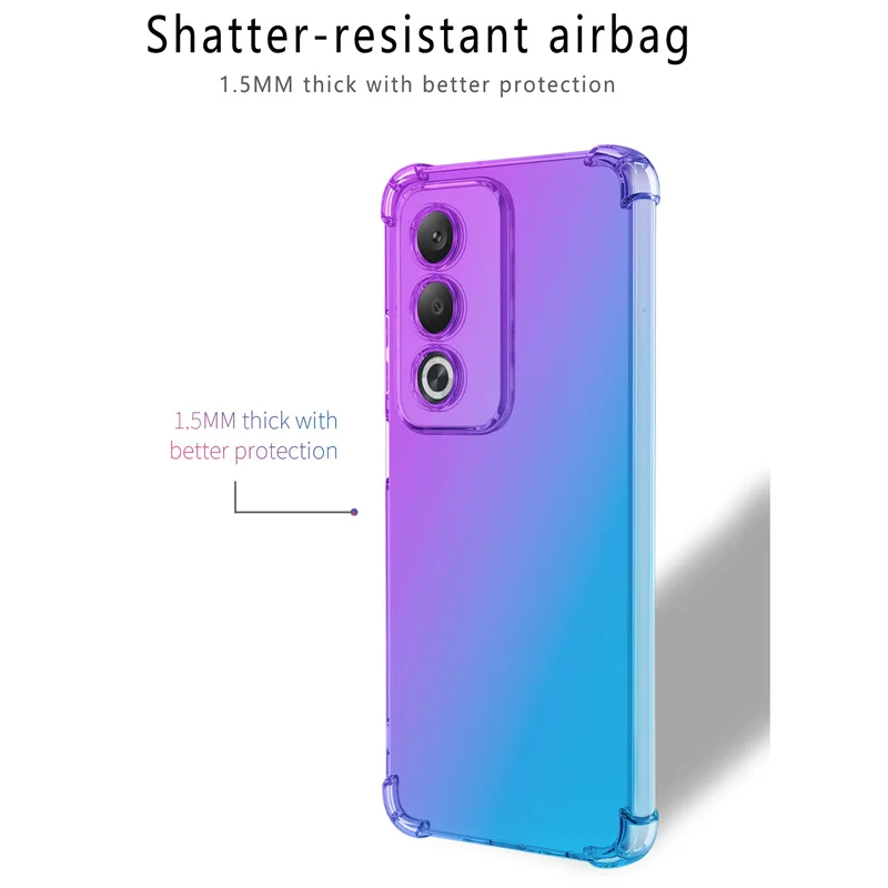 Gradient TPU Shockproof Transparent Protective Case