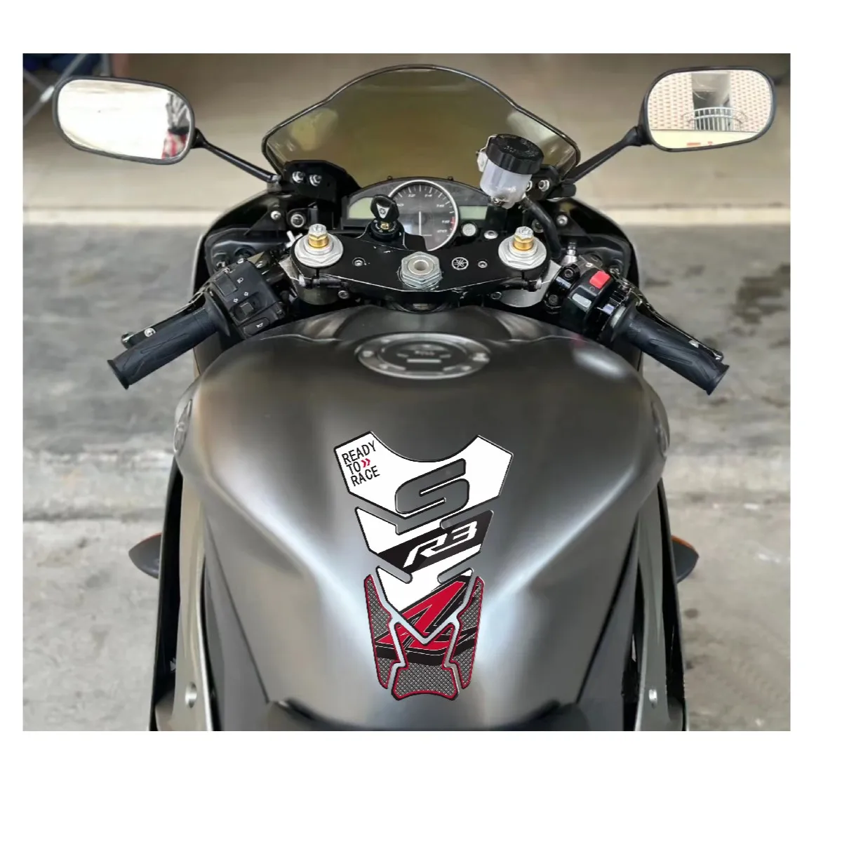 Motorcycle Tank Sticker 3D Rubber Gas Fuel Oil Tank Pad Protector Cover Sticker Decals For YAMAHA YZF-R3 R3 R 3