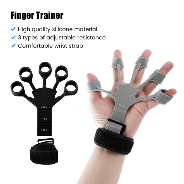 Hand Grip Strengthener 3pcs Finger Stretcher Resistance Band