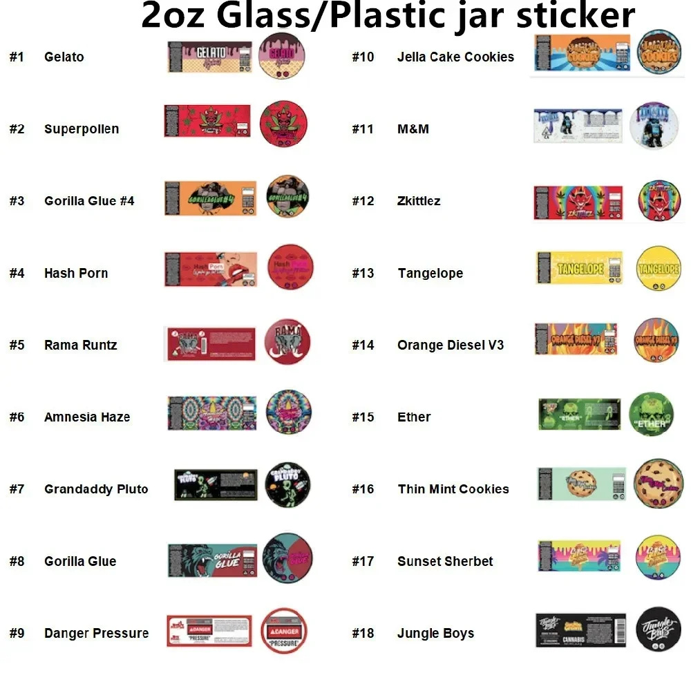 wholesale Flavor Hologram Packing Paper Sticker for 3.5 gram 60ml food Glass or Plastic Jar Box Bottle Tank Dry Herb Flower Cont 2