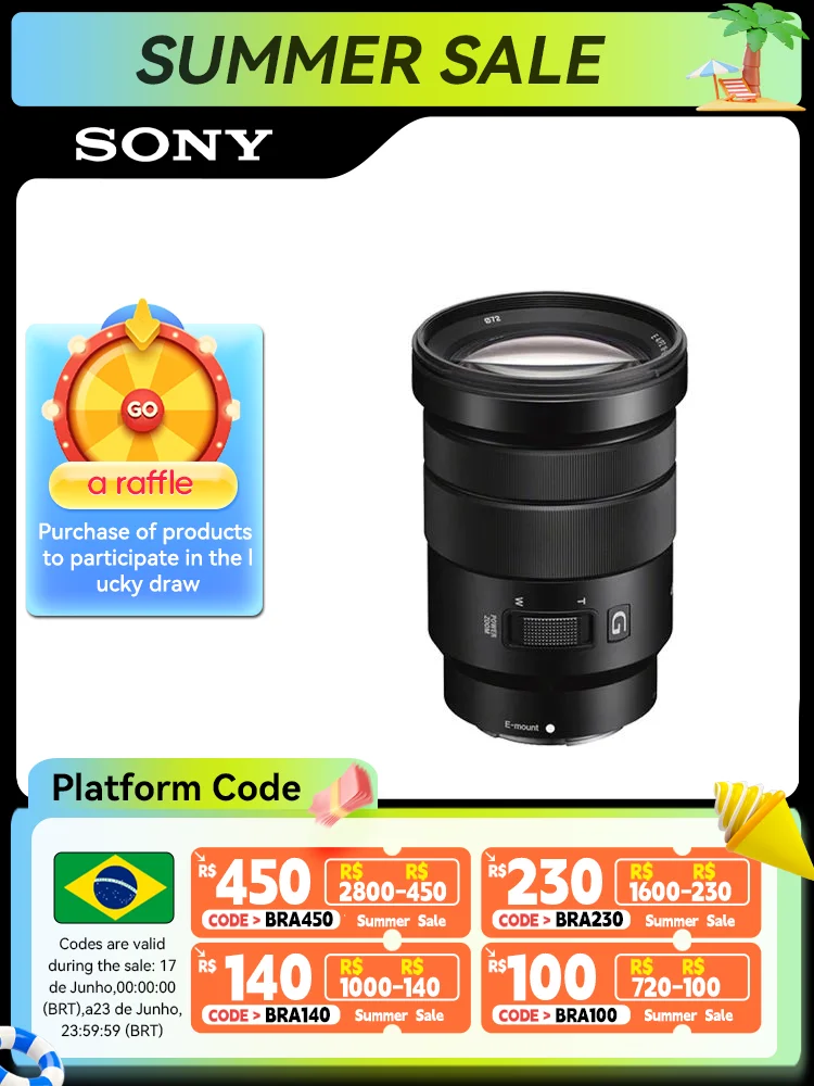 Sony Lens Sony E 18-105mm F4 G OSS Power Zoom Large Aperture Mirrorless Camera Lens A6000 A6400 A6600 A7 III 18 105G digital camera