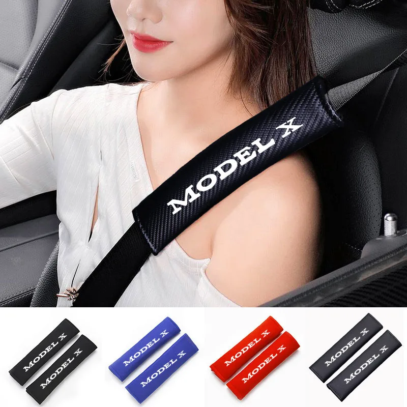 

Protection Seat Belt Padding Pad Auto Non-slip Seat Belt Cushion Comfortable Durable Decoration for Tesla Model X Car Accessorie