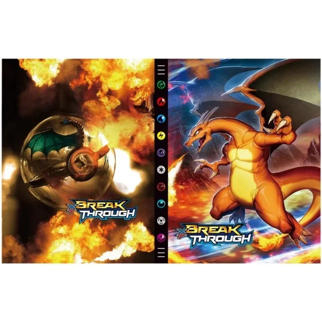 540PCS Trading Card Binder  Anime  Dragon Theme Collector's Album with Protective Sleeves Gift for Card Game Enthusiasts 5
