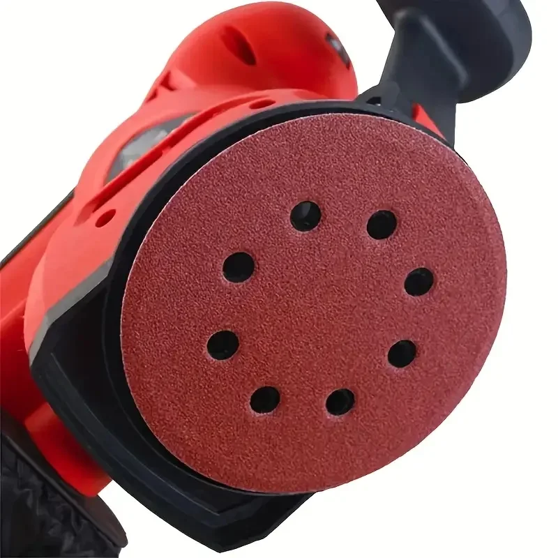 52 pieces/set 125mm/4.92 inches, sandpaper grinding sheet 8 holes sandpaper 80 mesh-600 mesh rotary grinding wheel tool