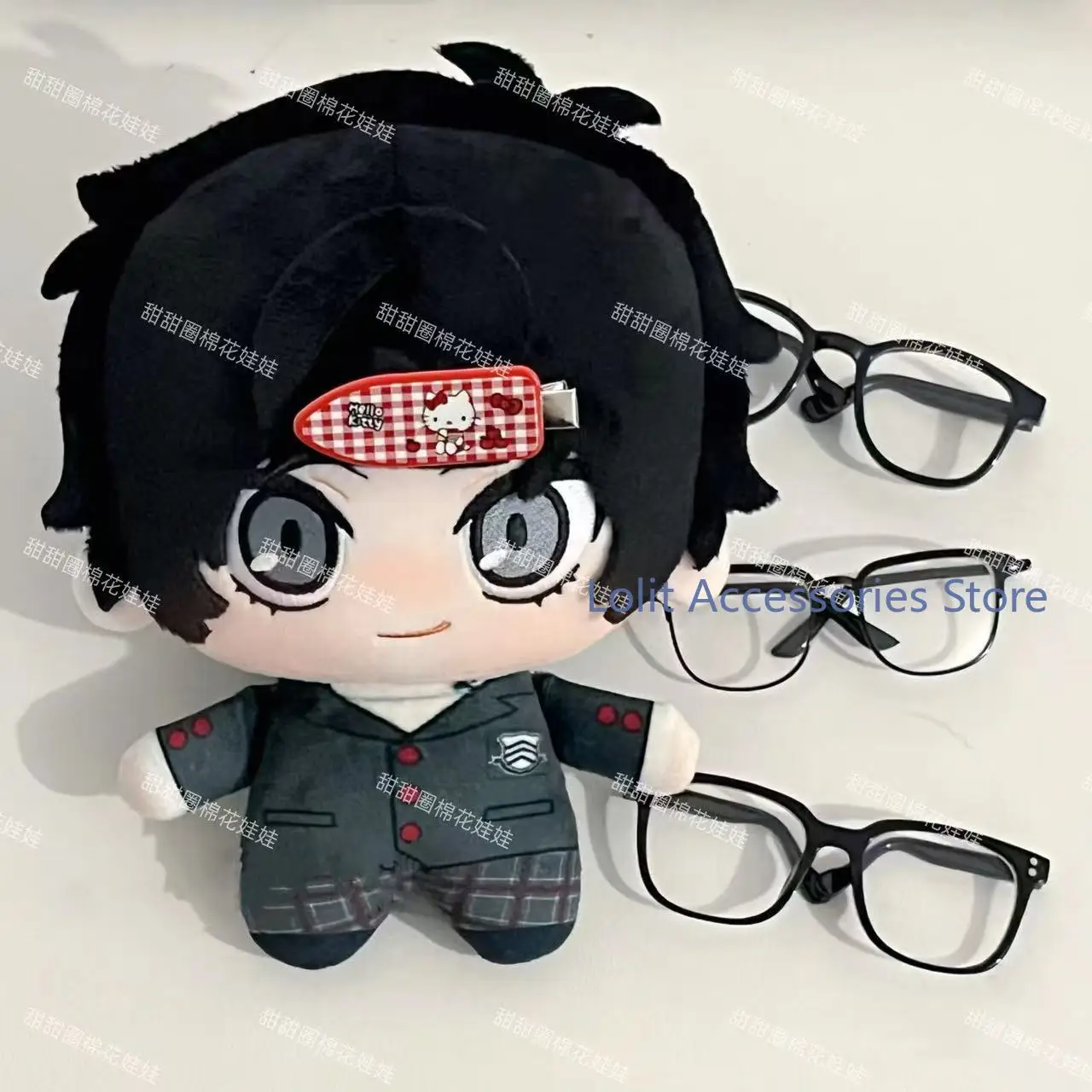 Anime Amamiya Ren Kurusu Akira P5 10CM Cotton Body Cosplay Student Backpack Pendant Plushie Keychain Birthday Gift