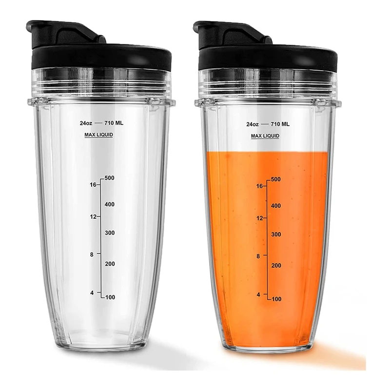 

Чашки 24 унции, 2 шт. в упаковке, сменные чашки с уплотнительной крышкой для Ninja Auto IQ BL480 BL482 BL642 NN102 BL682 BL450 BL2013