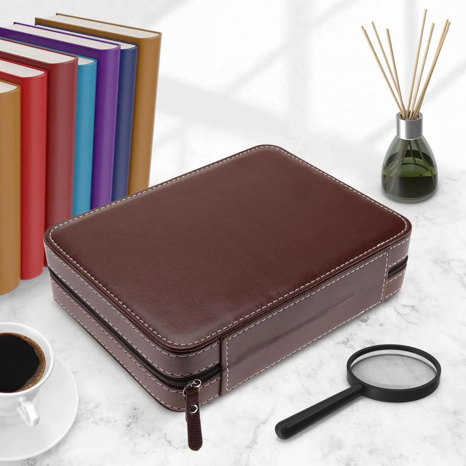 VANSIHO Classic Multiple Positions Travel Storage Bag Embedded Portable Watch Storage Box For Watch Protection
