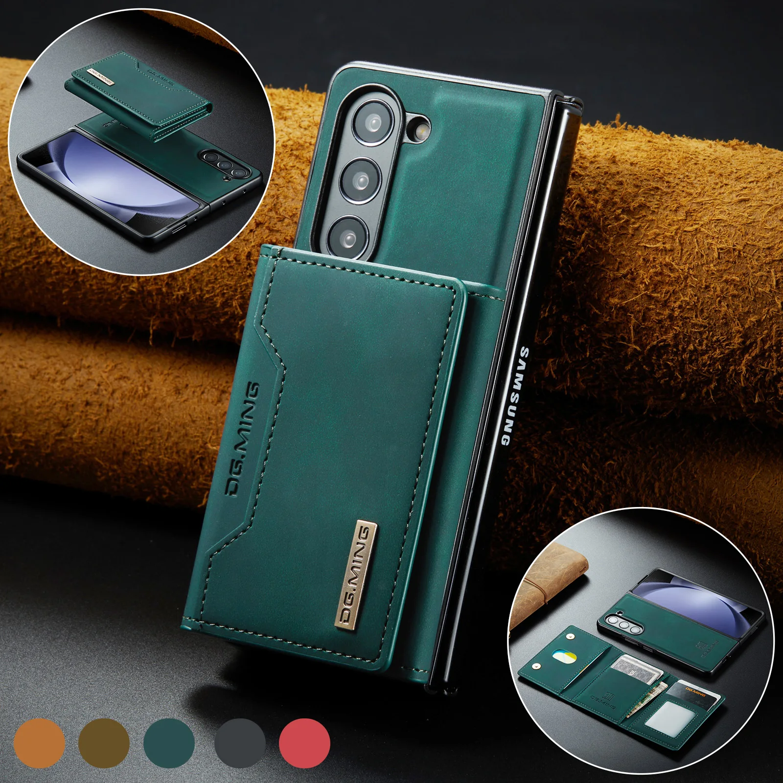 

Anti-sweat Protective Leather Case for Samsung Galaxy Z Fold 5 Fold5 Fold3 Fold4 Fold 4 3 Phone Accessories Folding Cover