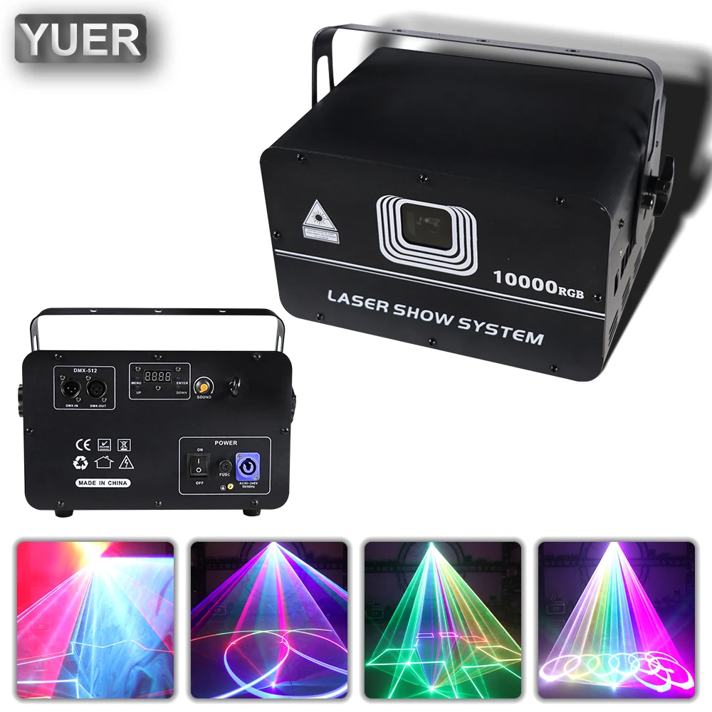 10W Rgb Animation Beam Scanner Stage Laser Light Projector Dj Disco Bar Club Party Dance Wedding Xmas Effect Show Lamp Dmx512