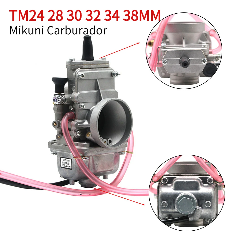 TM24 28 30 32 34 38MM Carburetor For Mikuni Carburador Vergaser TM28 TM30 TM34 TM32 TM38 Flat Slide Spigot TM34-2 42-6100 |