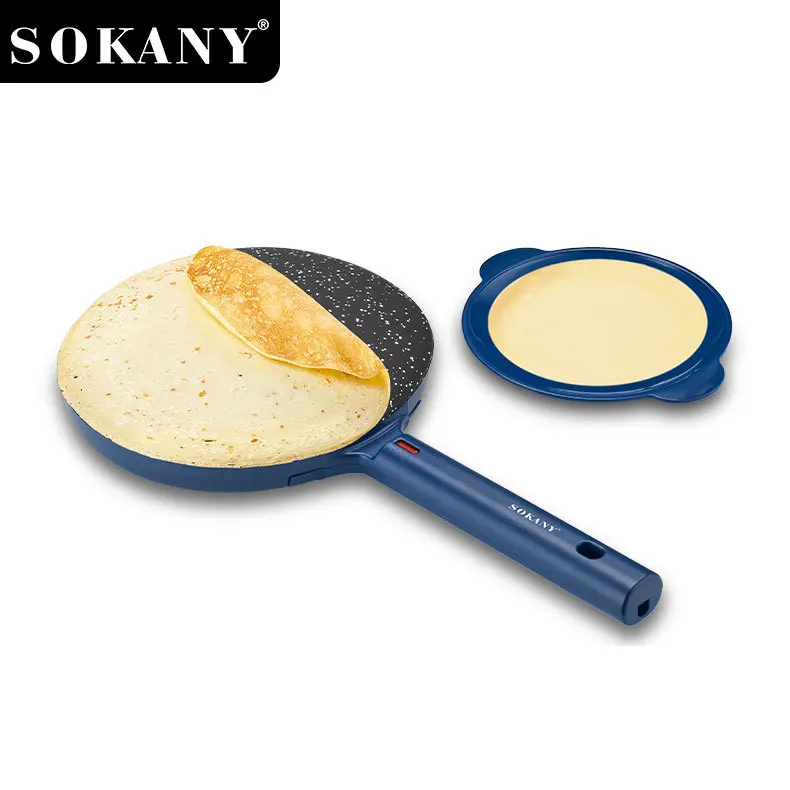 Houselin Pancake Maker,Portable Pancake Maker & Non-Stick Impregnating Board,On/Off Switch,Automatic Temperature Control,600W 6