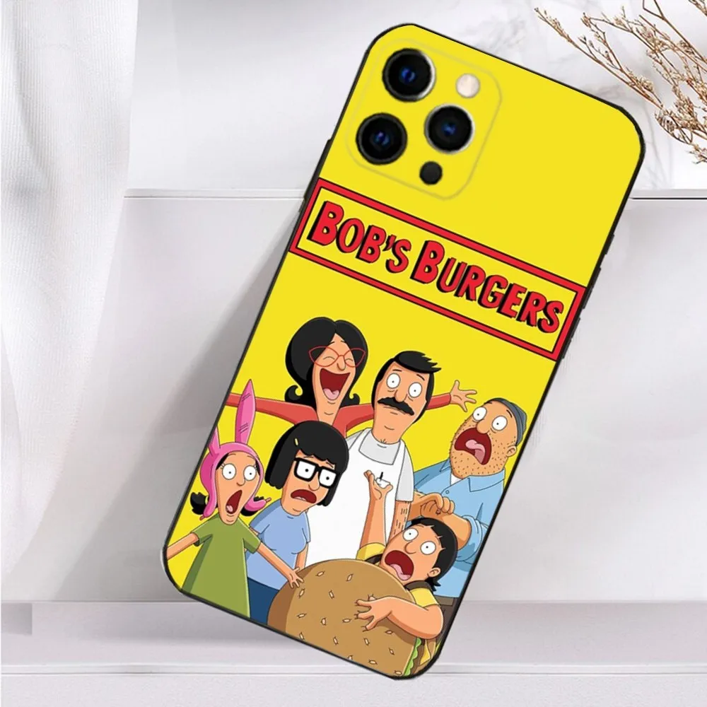 Cartoon B-Bob Burger-ES Soft Silicone Black Phone Case