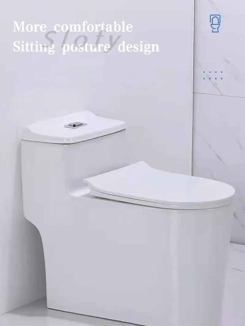 Description Picture 2 of itemToilet Ceramic Toilet Seat Lid Modern Toilet Bowl Powerful Flush Toilet Siphon Flushing For Bathroom Comfort Toilet For Bathroom