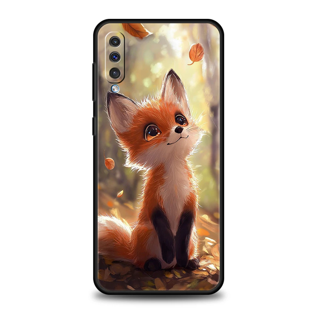 Handyhülle für Samsung Galaxy A16/A34/A24/A22/A12/A54/A52/A02/A03/A06/A70/A50/A10/A20/5G, weiche TPU-Hülle, niedliche Red Fox Capas-Tas-Taschen – Detail 5