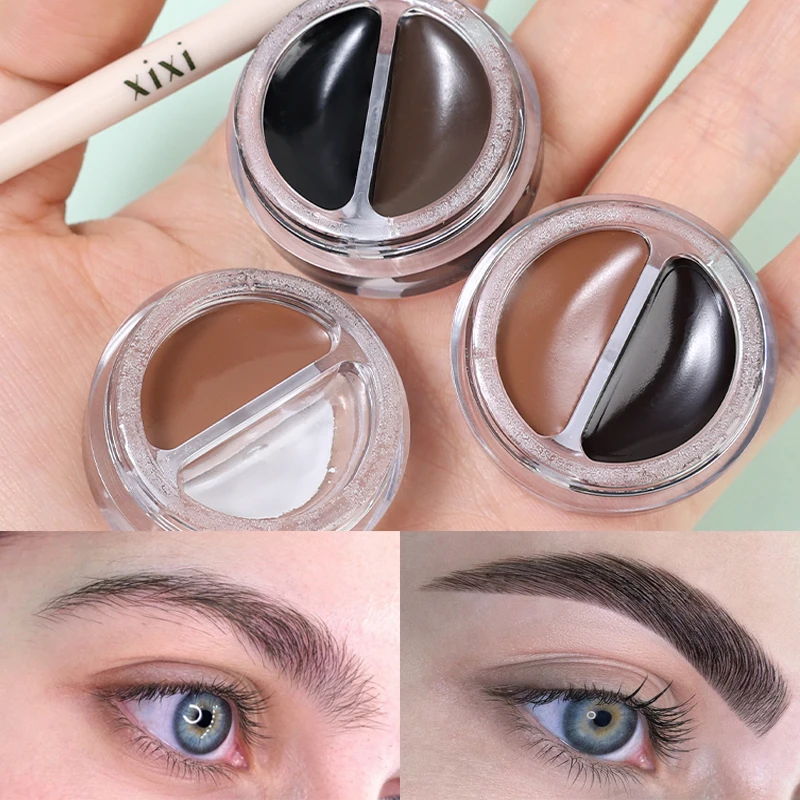 2in1NaturalWildEyebrowCreamWaterproofLastingEyebrowStylingSoapwithBrushEyebrow