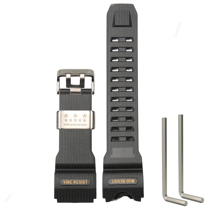 Rugged Black Waterproof Replacement Strap with Stainless Steel Loop