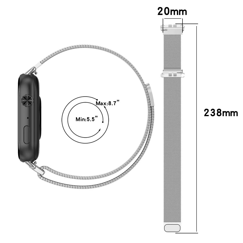 Premium Stainless Steel Smartwatch Wristband with Pins - Sleek Metal Bracelet Accessories